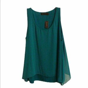 NWT Limited A-line Blue-Green Flowy Tank Top L